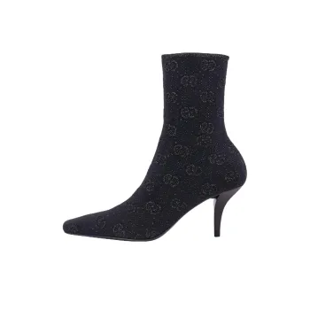 GUCCI Interlocking-G 75mm Knitted Ankle Boots