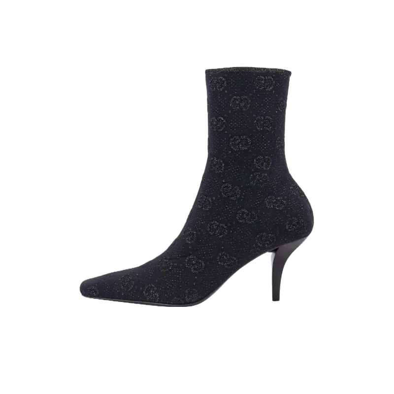 GUCCI Interlocking-G 75mm Knitted Ankle Boots-0