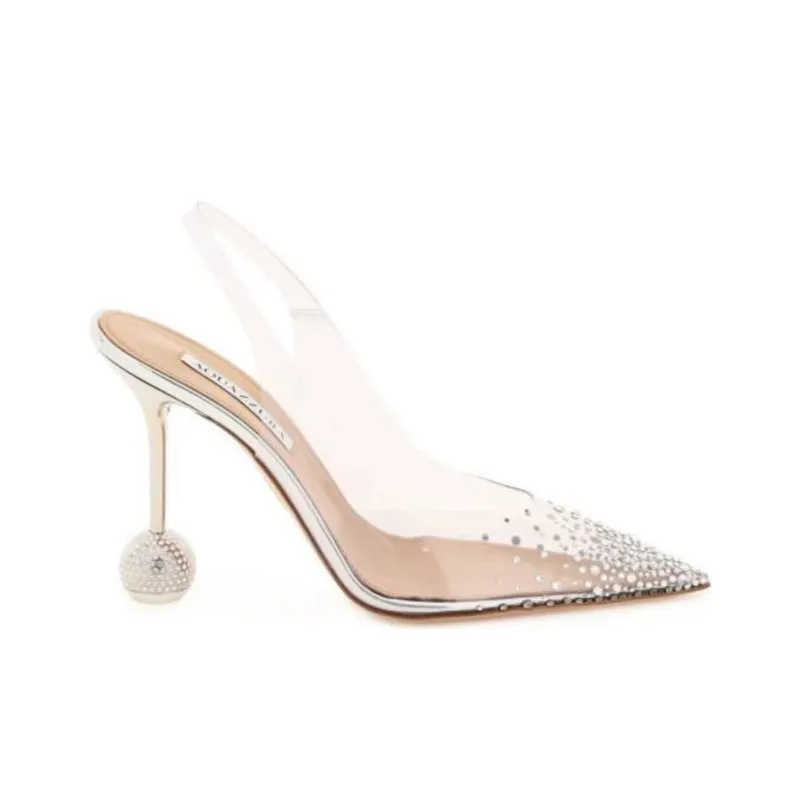 AQUAZZURA Irregular Heel High Heels 9.5cm Women's Transparent-1