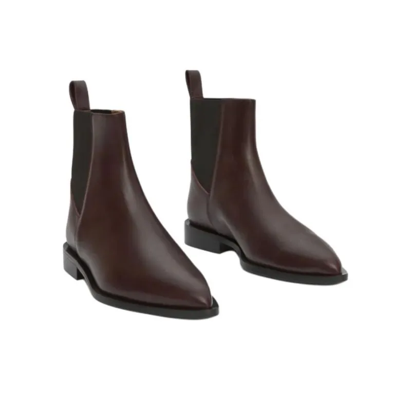 ATP Atelier Lauro Short Chelsea Boots Women's Brown-2