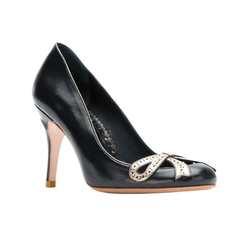 Sarah Chofakian Audrey Slim Heel High Heels 7.5cm Women's Black-2