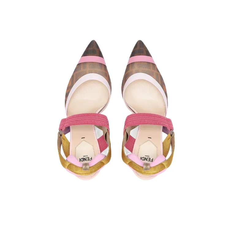FENDI Colibri Slim Heel High Heels Women's Brown-3