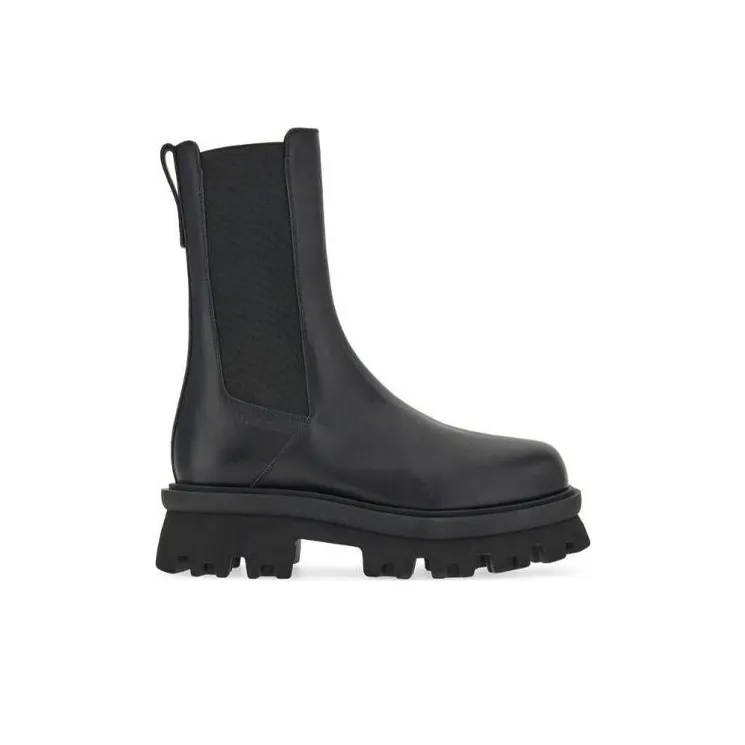 FERRAGAMO Chunky Chelsea Leather Boots-1