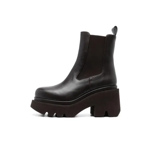 Paloma Barceló Short Chelsea Boots Women's Black Brown