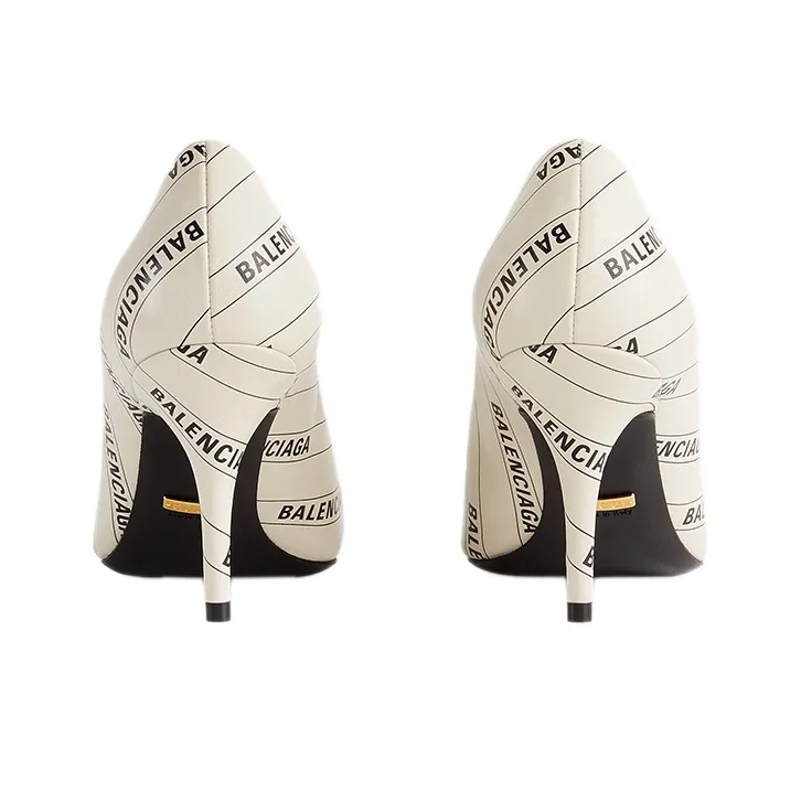 GUCCI x Balenciaga Knife The Hacker Project Collection Slim Heel High Heels 8cm Women's White-4