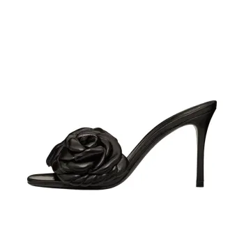 Valentino Atelier Slim Heel Slide Slippers Women's Black