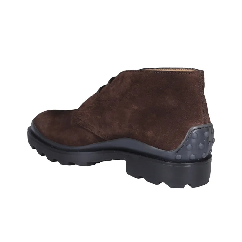TOD'S Logo Embossed Lace Up Shoes-2