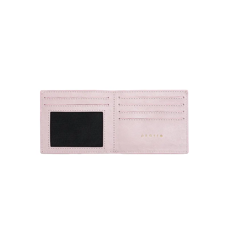 GROTTO Vegetable Tanned Sheepskin Wallet Regular Women's Cherry Blossom Pink/Haze Blue-9