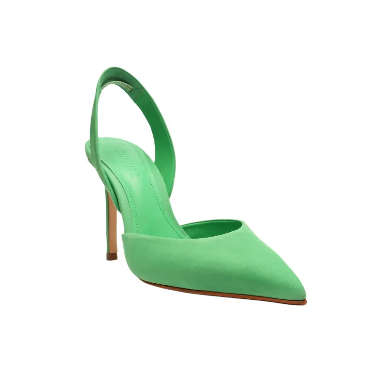 Schutz Lou Slim Heel High Heels 10cm Women's Green-2