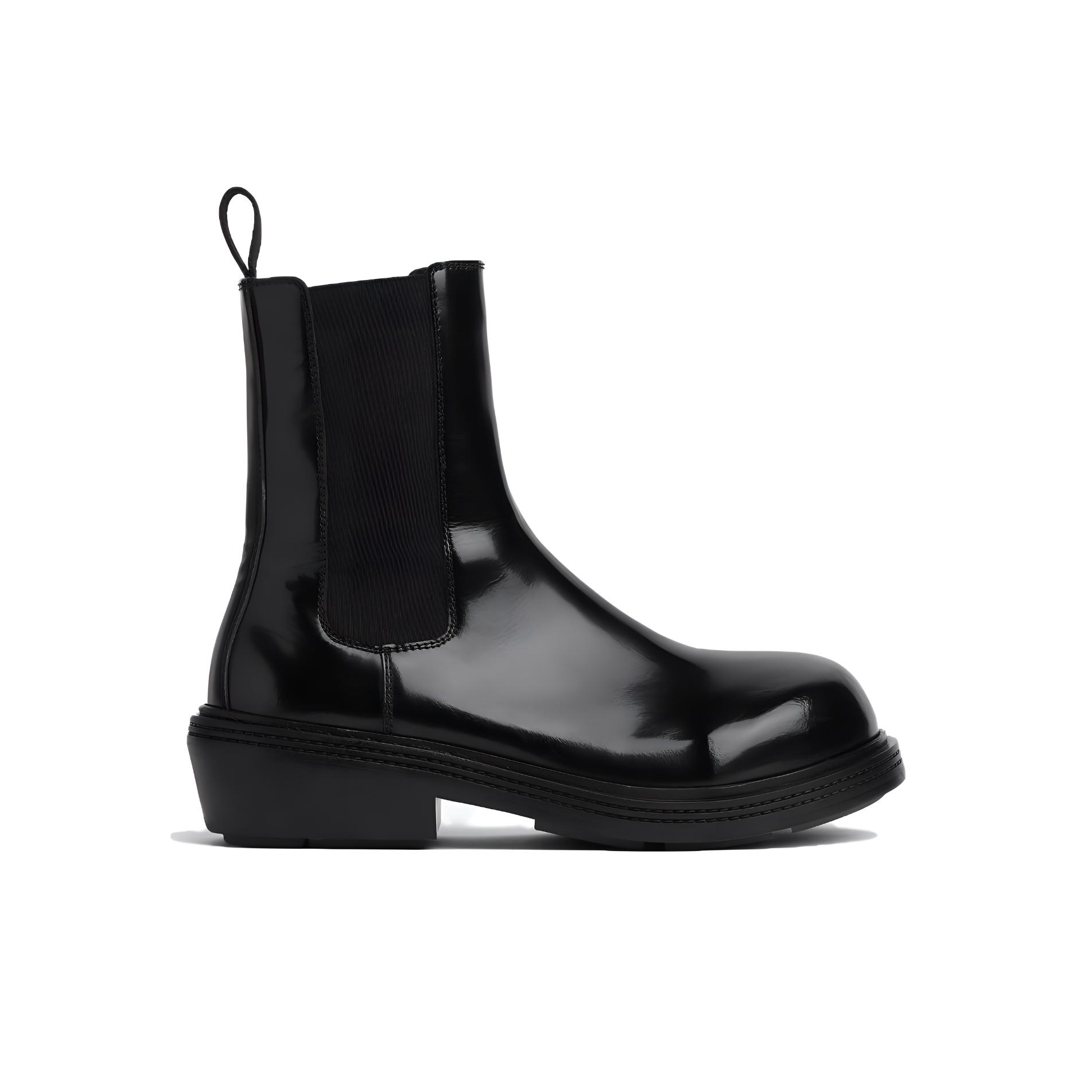 【送料&関税込】Bottega Veneta Fireman Ankle Boots Bottega Veneta Men's Fireman Intreccio Rubber Ankle Boots