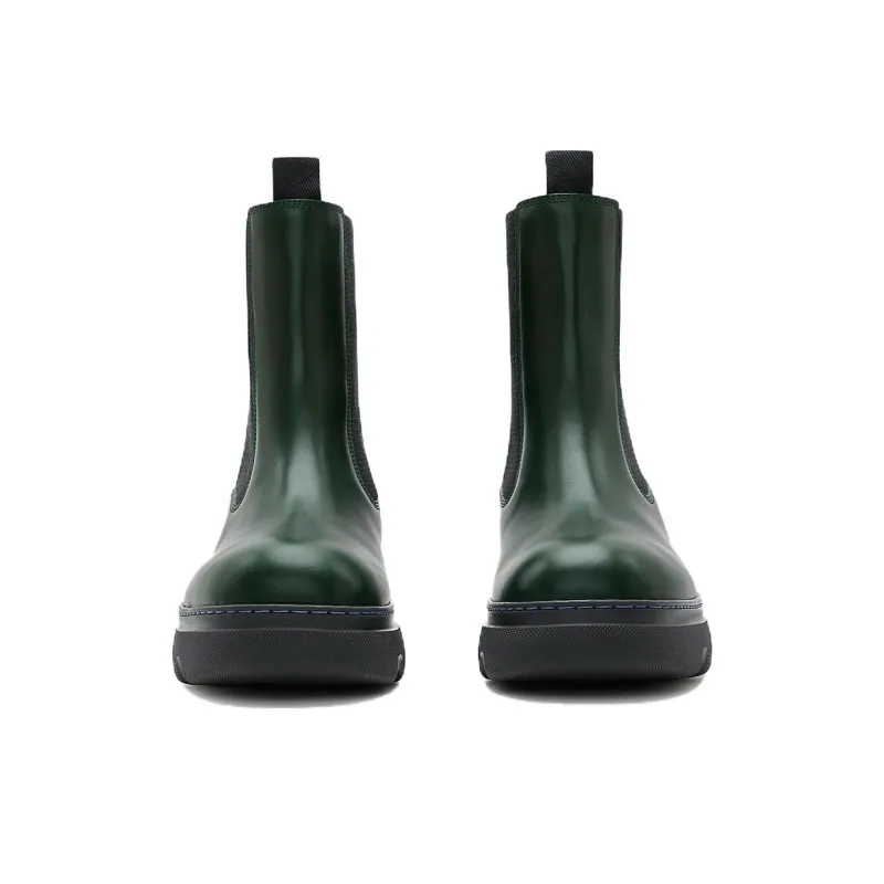 Burberry Round-toe Leather Boots-2