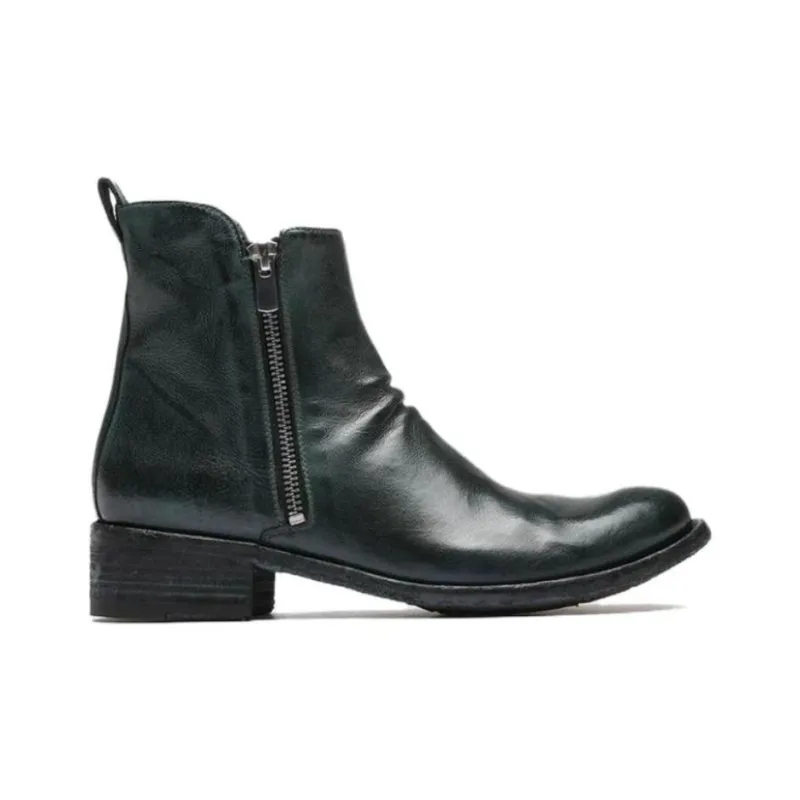 Officine Creative Lison Ruched-detail Leather Ankle Boots-1