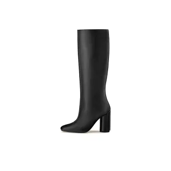 HERMES DRESSAGE Knee-High Boots 9.5cm Women's Black