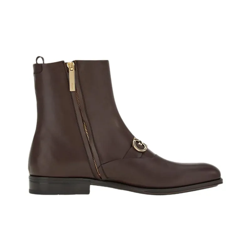 FERRAGAMO Ankle Boots Men's Brown-1