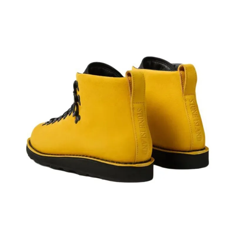 STONE ISLAND Logo Patch Round Toe Ankle Boots-3