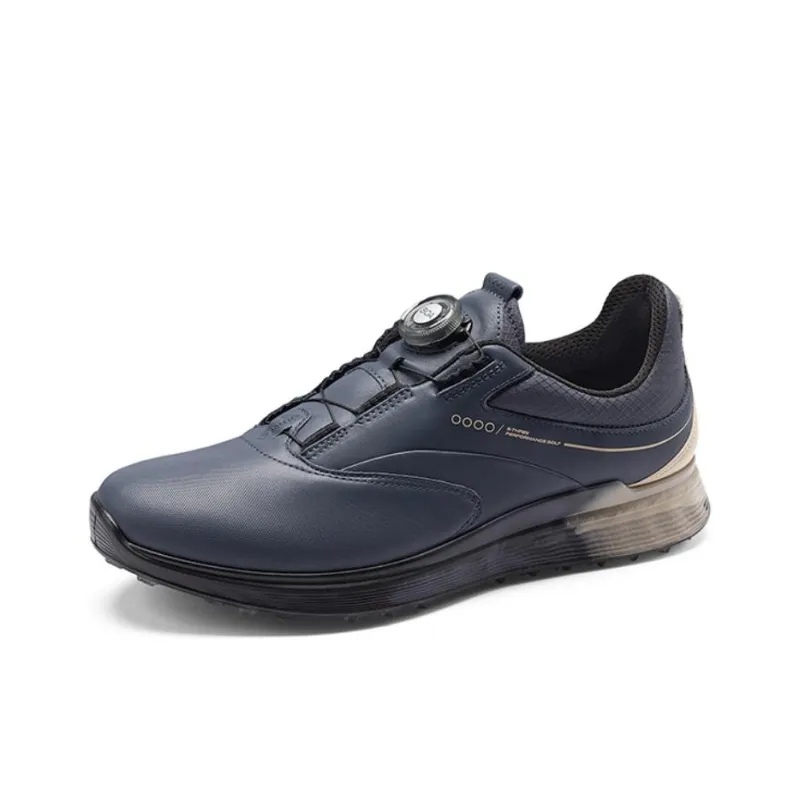 Ecco Golf S3 Cushioning Waterproof Balance Low Top Casual Shoes Men's Dark Blue-1