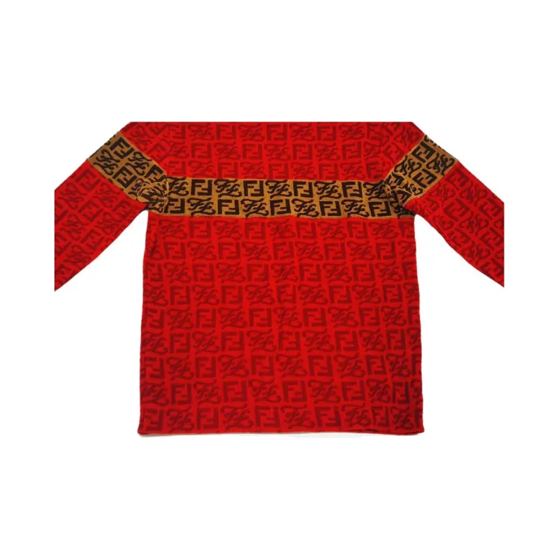FENDI Sweatshirts Unisex Red-4