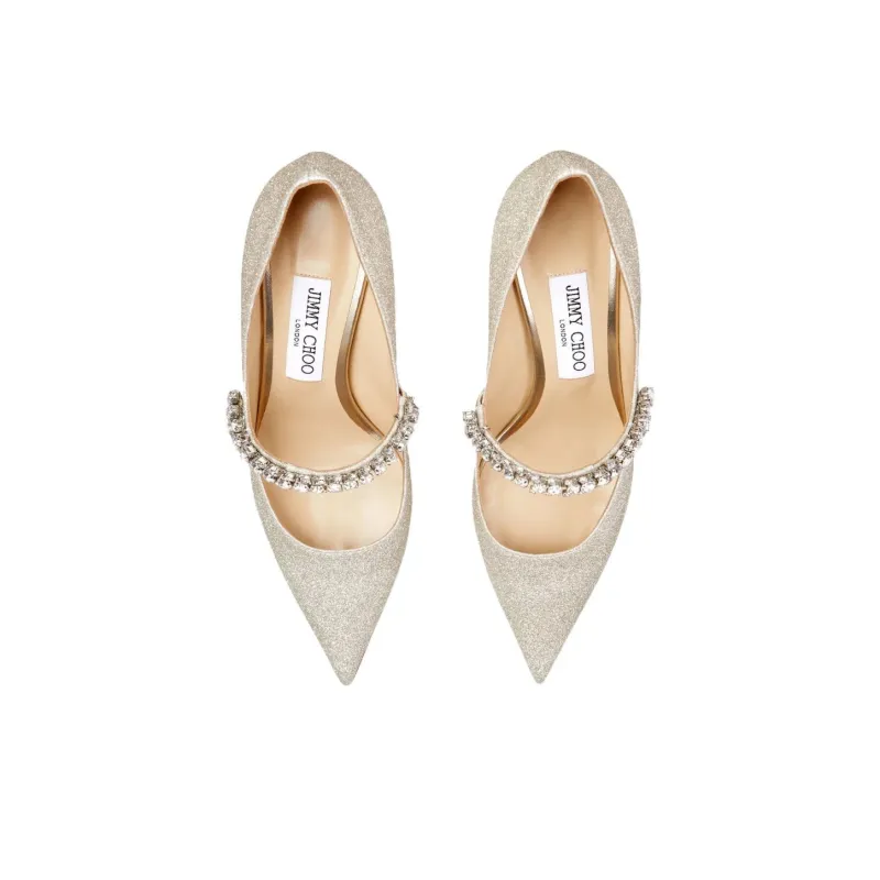 Jimmy Choo Bing 65mm Glitter-effect Pumps-3