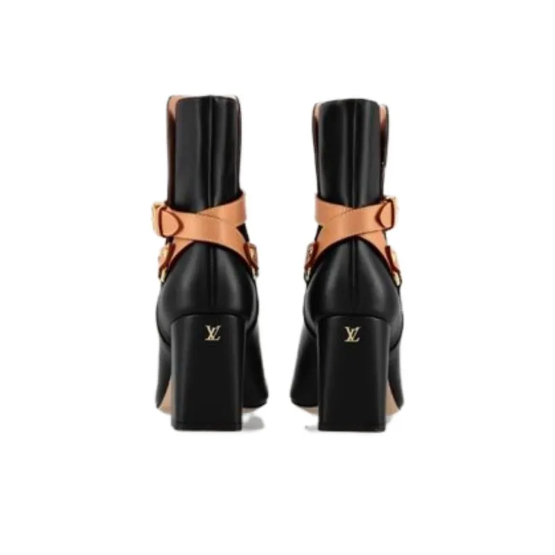 LOUIS VUITTON Parisienne Ankle Boots Women's Black-4