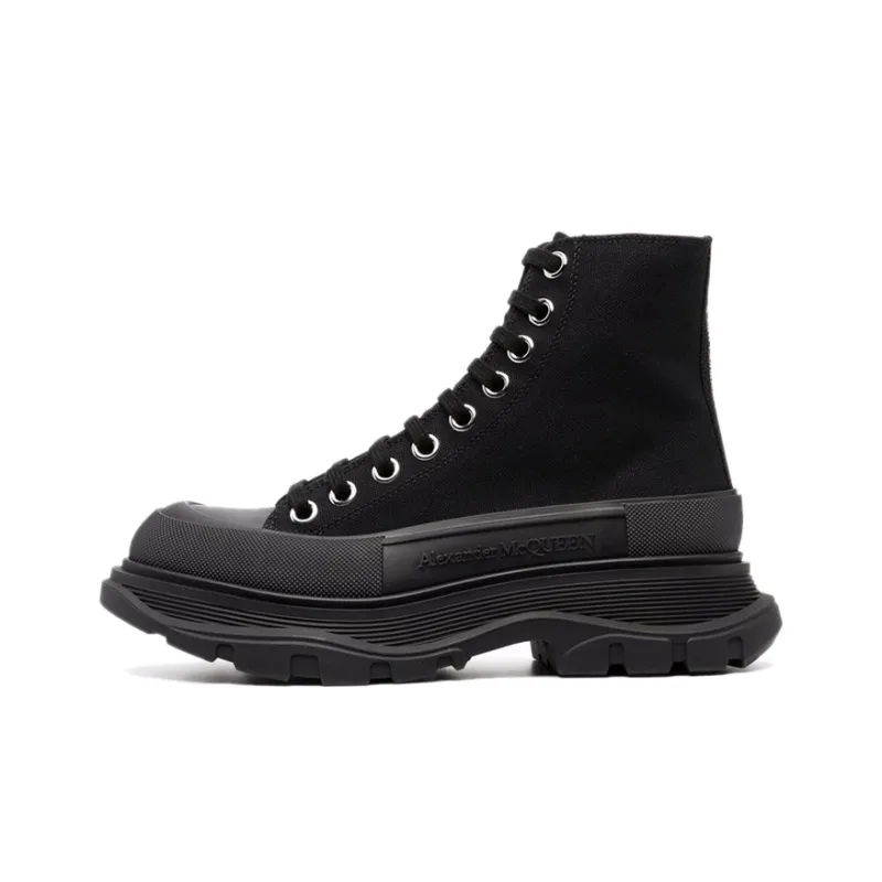Alexander McQueen Tread Slick Lace Up Boot Black Women's-0