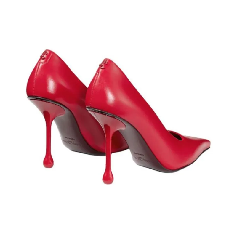 Jimmy Choo Slim Heel High Heels 9.5cm Women's Red-3