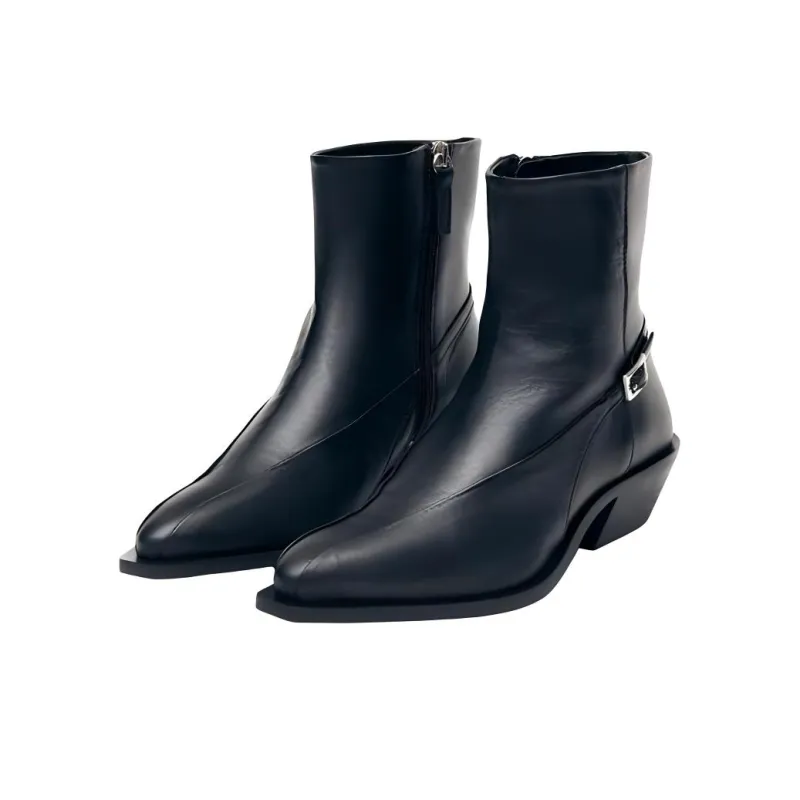 ALOHAS Ankle Boots 4cm Women's Black-2