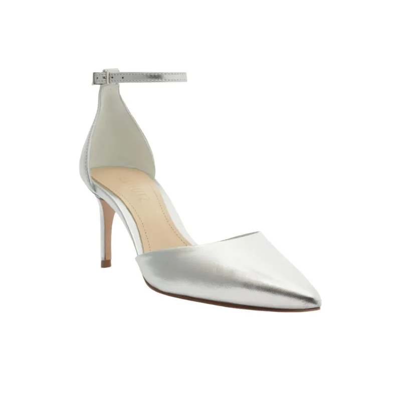 Schutz Tamara Slim Heel High Heels 7cm Women's Silver-2