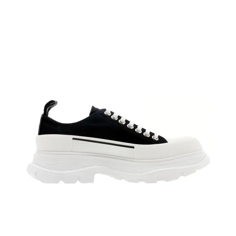 Alexander McQueen Tread Slick Low Lace Up 'Black White' Women's-1