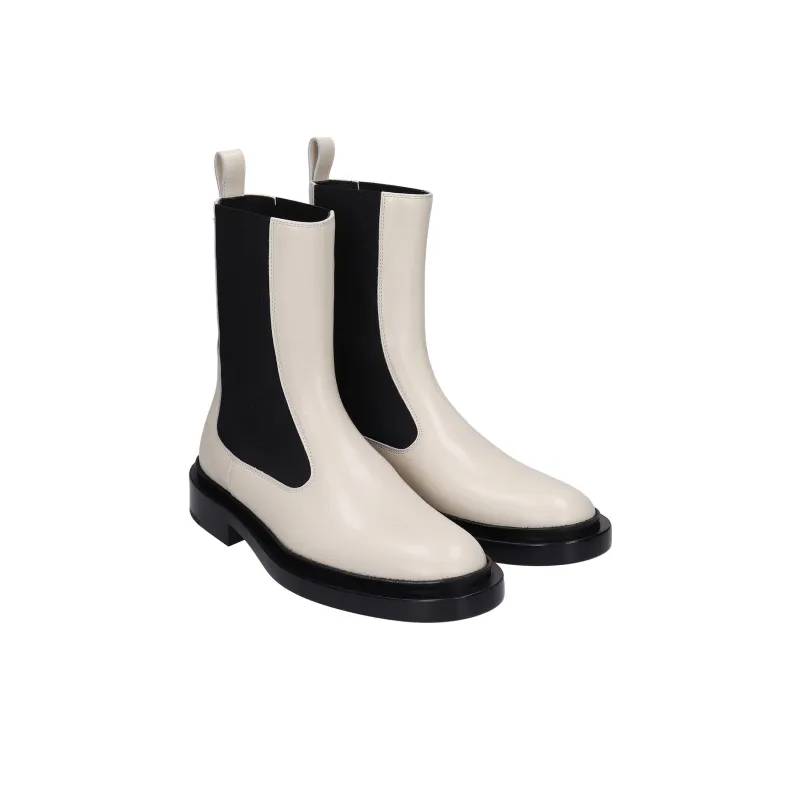 JIL SANDER Short Chelsea Boots Women's Ecru-2