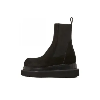 RICK OWENS/RO Strobe Beatle Turbo Cyclops Short Chelsea Boots Women's Black