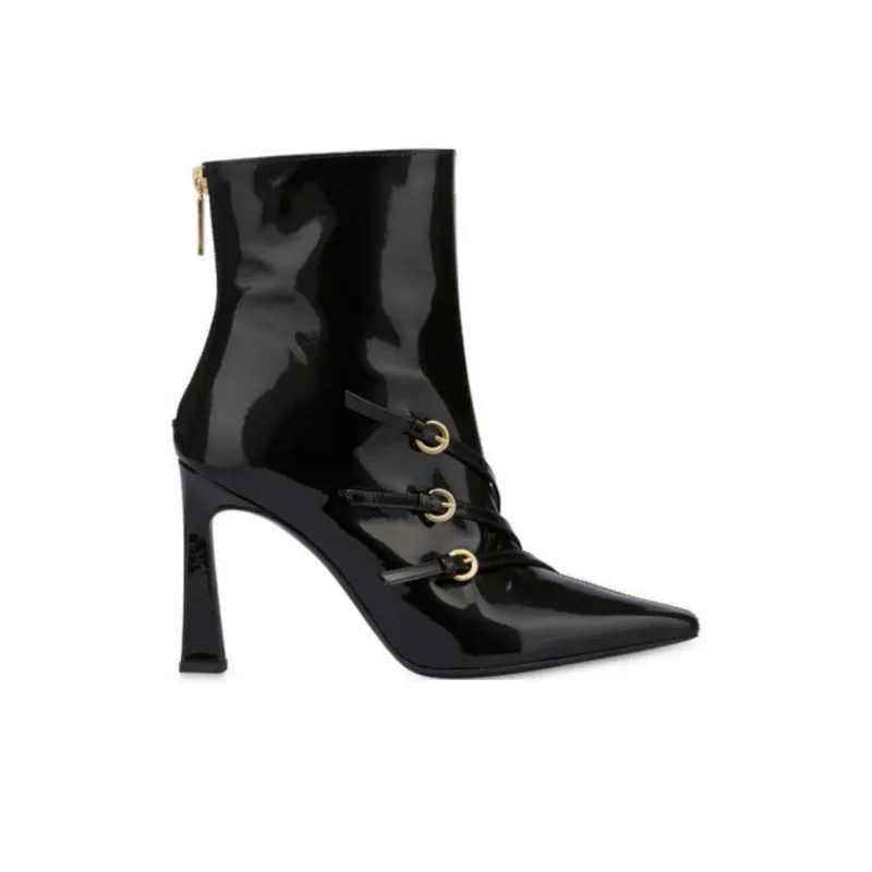 Pollini Ankle Boots 10cm Women's Black-1