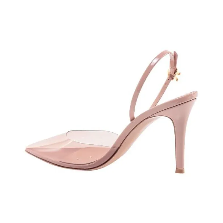 GIANVITO ROSSI Ribbon D'Orsay Slingback Pumps-3