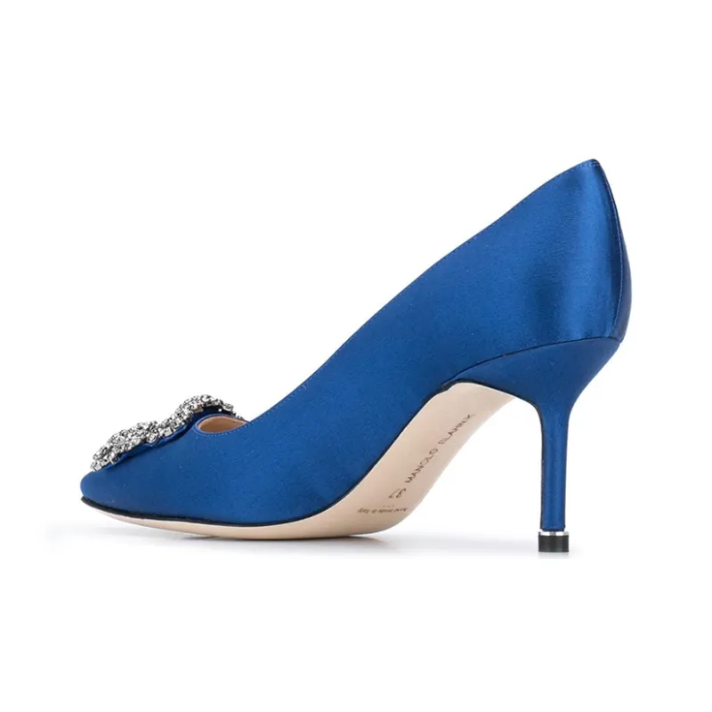 MANOLO BLAHNIK Hangisi 70 Jewel-buckle Pumps-3