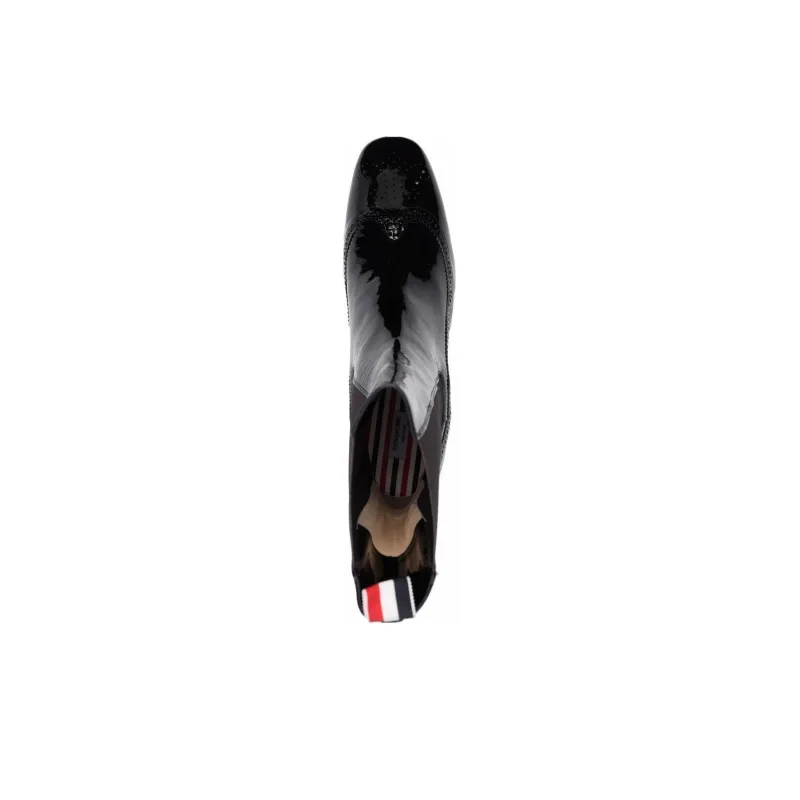 THOM BROWNE Four-bar Stripe Ankle Boots-4