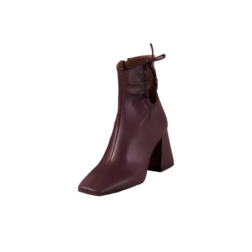 ALOHAS Ankle boots Silver 7cm Women's Burgundy