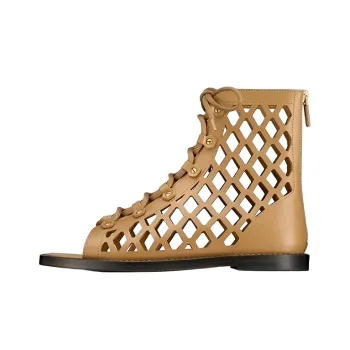 DIOR D Trap Ankle Boots Women's Brown