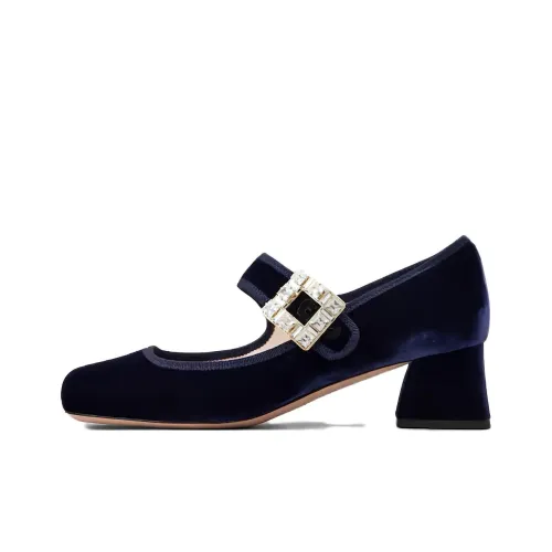 Roger Vivier Chunky Heel High Heels 4.5cm Women's Blue
