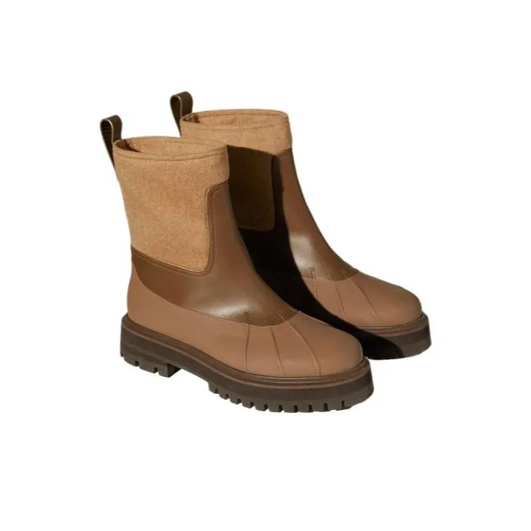 Loro Piana Regent Ankle Boots Women's Coffee-2