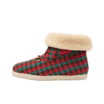 GUCCI Ankle Boots Women's Red Green