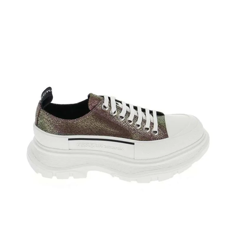 Alexander McQueen Tread Slick Lace up Shoes 'Dark Brown Multi' Women's-1