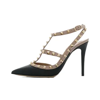 Valentino Rockstud Garavani Slim Heel High Heels 10cm Women's Black