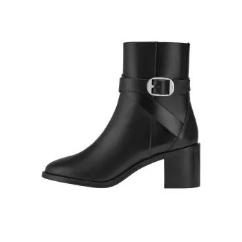 Stuart Weitzman/SW Esme Belted Zip Ankle Boots 6cm Women's Black