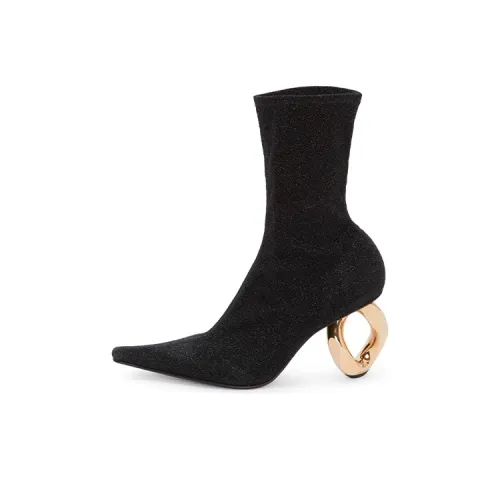JW Anderson Chain Heel Ankle boots PVC Women's Black