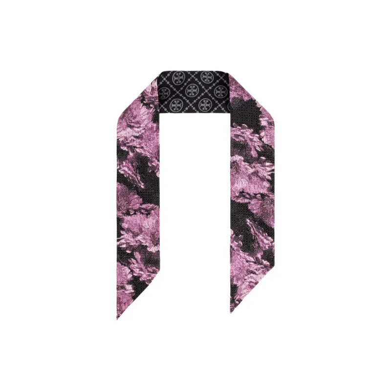 TORY BURCH Pixel Flower Reversible Ribbon Tie-0