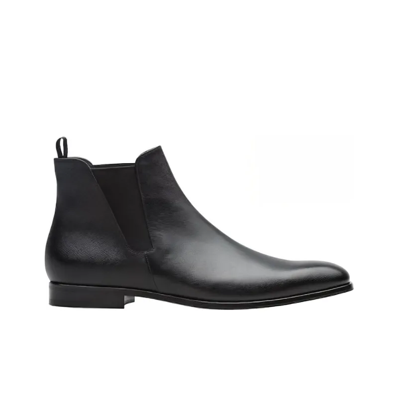 PRADA Ankle-Length Chelsea Boots Men's Black-1