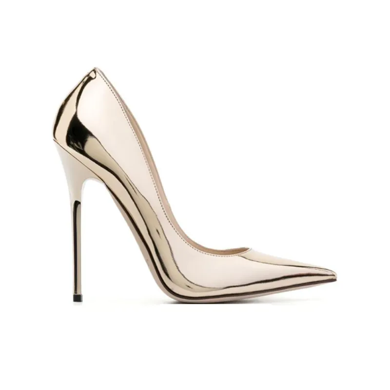 Jimmy Choo Anouk Slim Heel High Heels 12cm Women's Gold-1