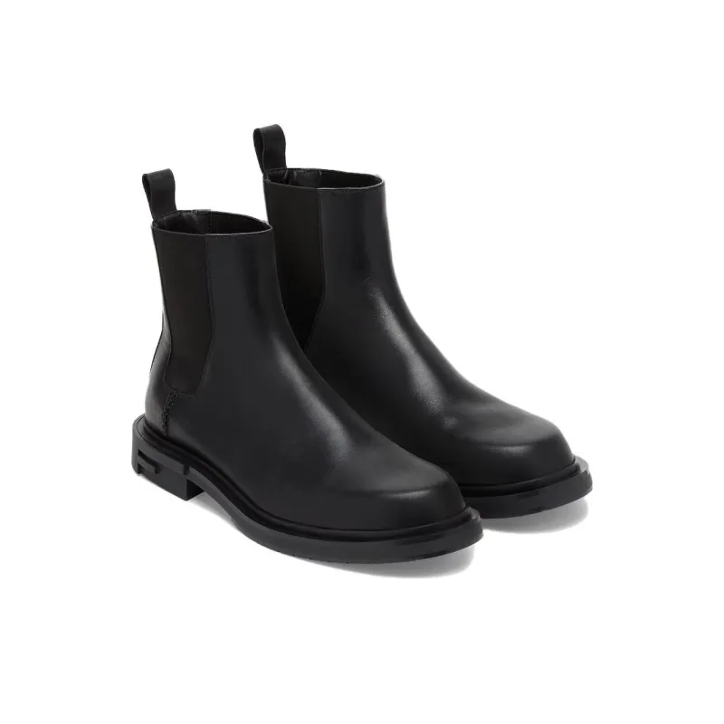 FENDI Frame Short Chelsea Boots Men's Black-2