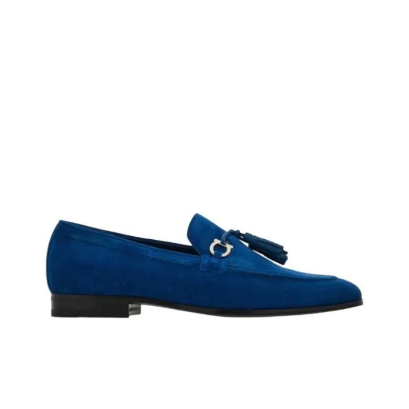 Ferragamo Loafers Men Blue-1