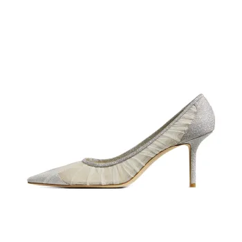Jimmy Choo LOVE Slim Heel High Heels 6.5cm Women's Silver