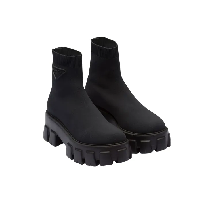 PRADA Monolith Ankle Boots 5.5cm Women's Black-1